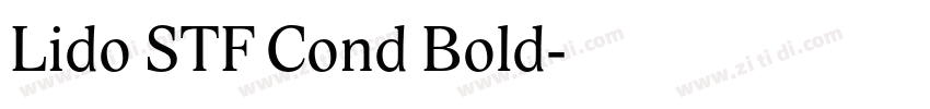Lido STF Cond Bold字体转换